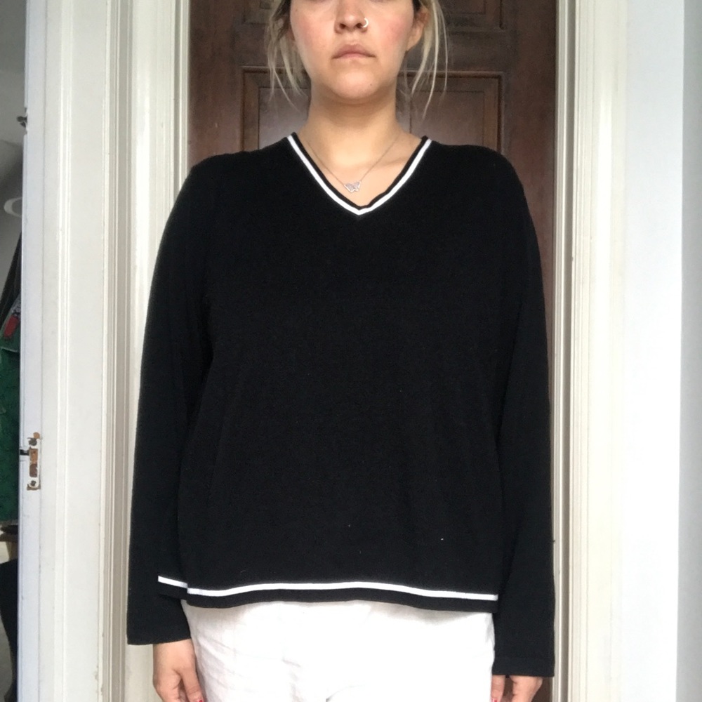 black with white trimmings